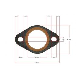 Joint de pot d'échappement plat racing scooter Chinois gy6 50 139QMB